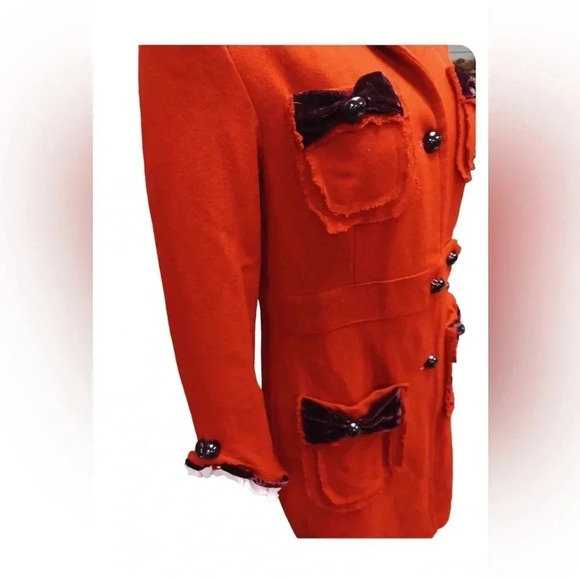 💥HOST PICK💥 Marc Jacobs Red Wool Cashmere Peacoat Size Large - Picture 7 of 16